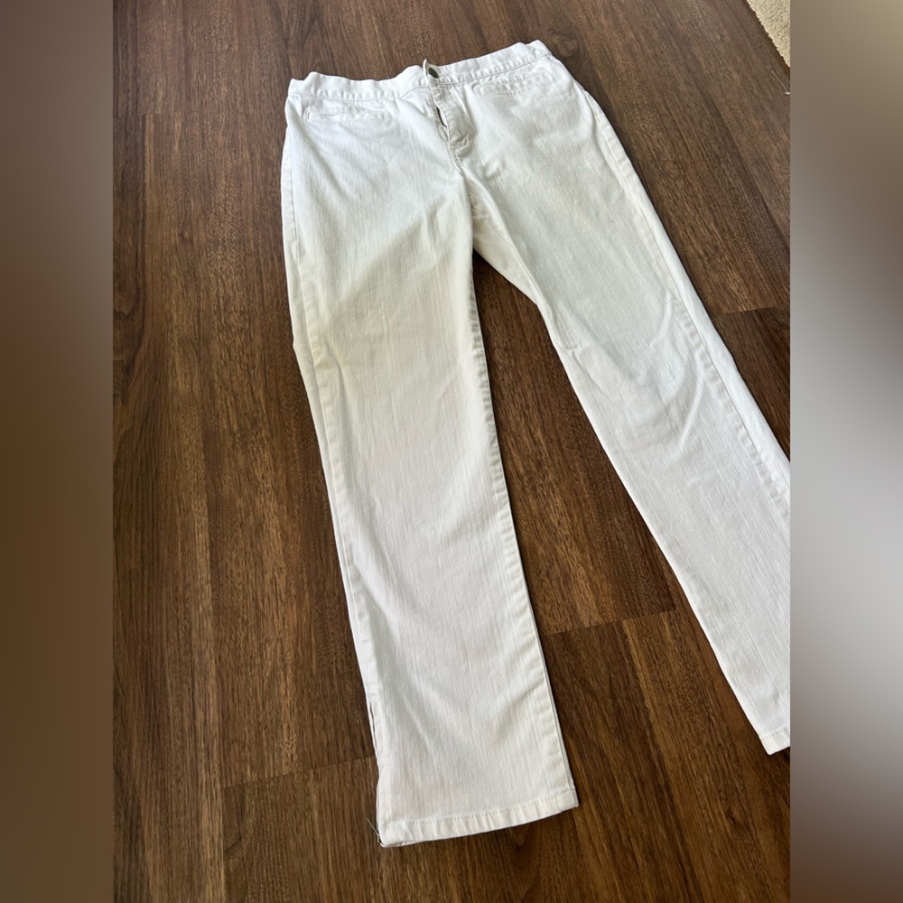 RALPH LAUREN JEANS CO White Straight Leg Capris Bareback Preppy Old Money Size 6 - Picture 4 of 15
